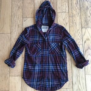Garage Boyfriend Fit, Hooded Flannel